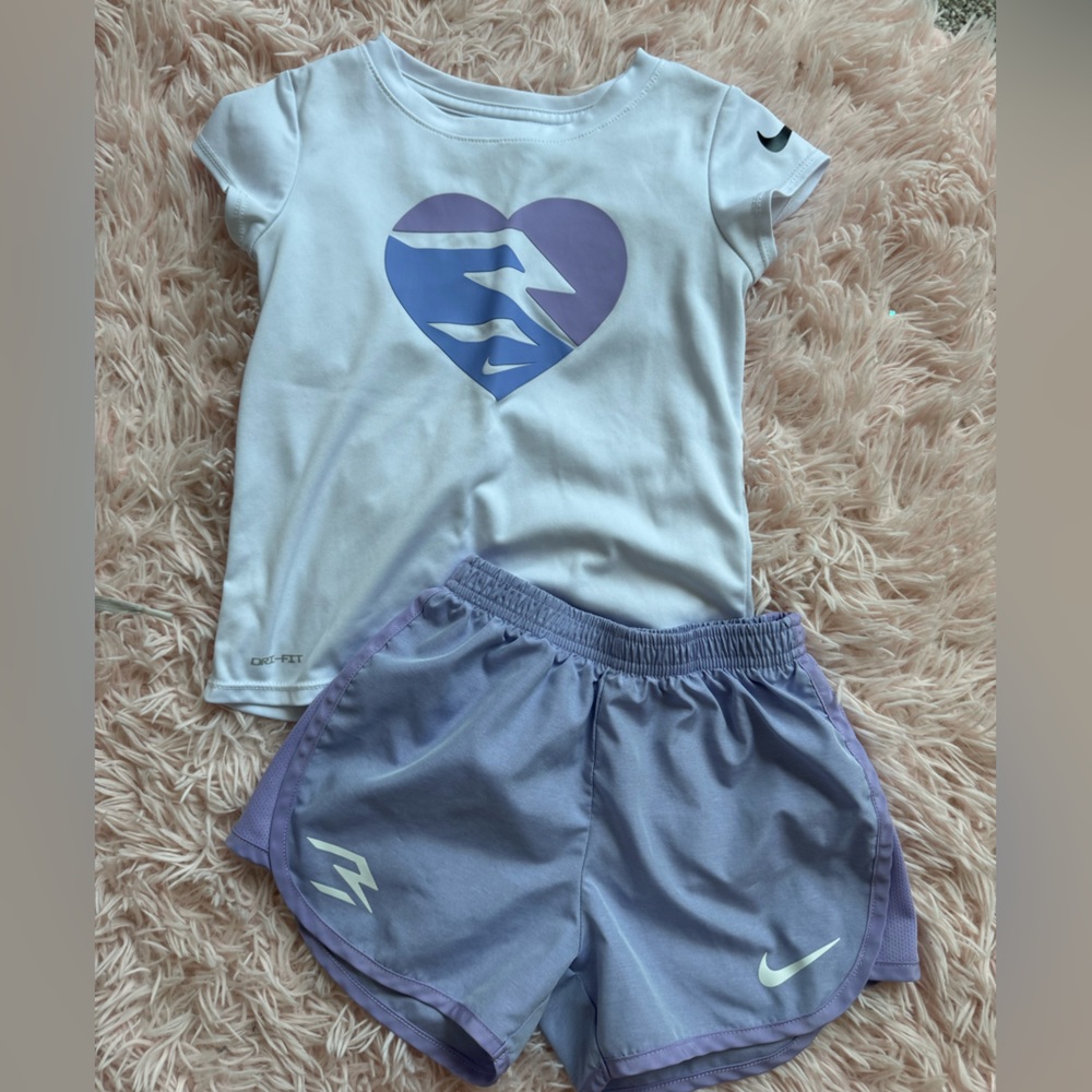 Nike White and Lavender Athletic Wear